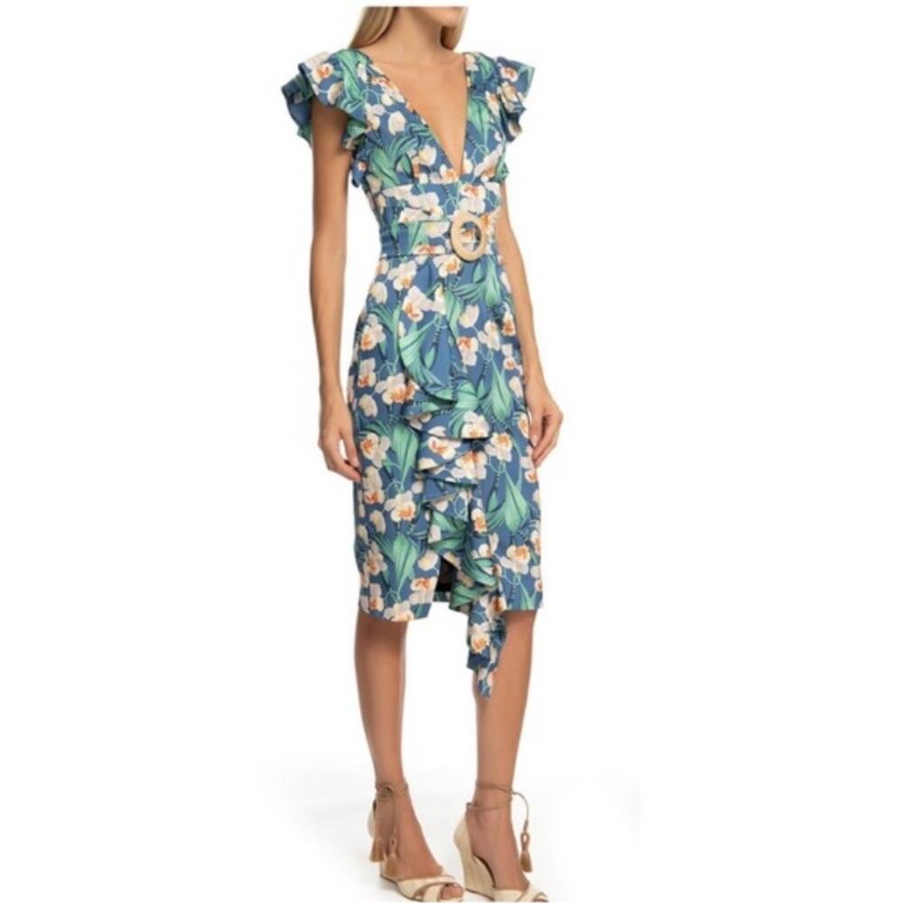 PatBO Floral Belted Midi Dress - Picture 3 of 16